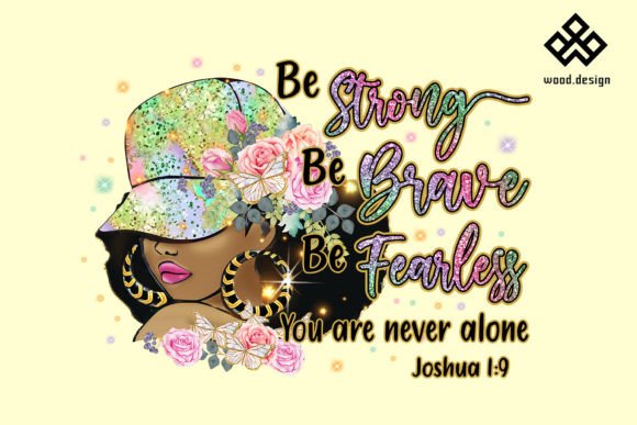Black Woman Bible Verse Christian PNG and Print Templates