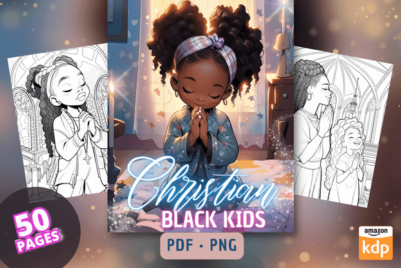 Christian Black Kids - Coloring Book and Coloring Pages Amp