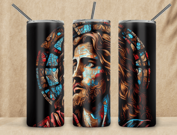 Jesus 20oz Skinny Tumbler PNG Tumbler Wraps