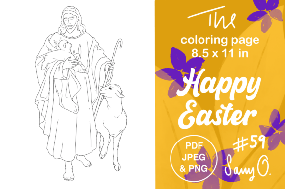 Jesus Christ Good Shepherd Easter Lamb Coloring Pages Amp