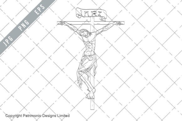 Jesus Christ on the Cross Medieval Style