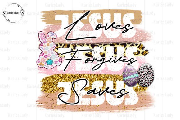 Jesus Loves Forgives Saves Sublimation Crafts