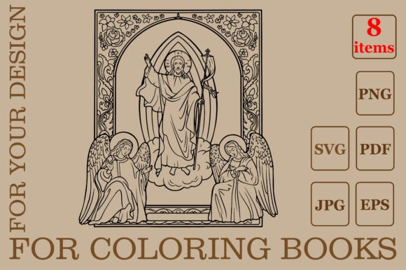Jesus Passover. Angels. Biblical Scene. Coloring Pages Amp