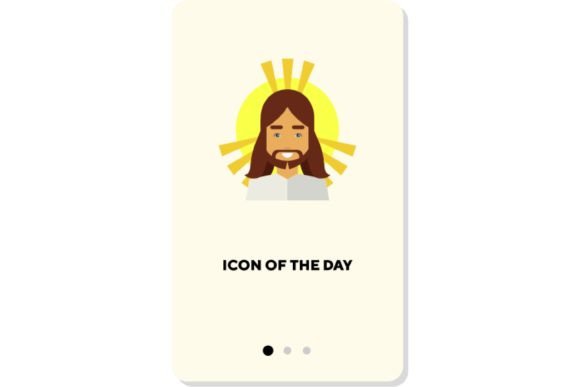 Religious Characters Flat Icon. Jesus Ch Illustrations