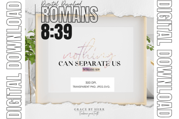 Romans 8 39 Christian Scripture Transfer and Print Templates