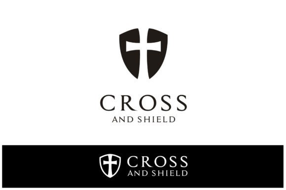 Shield Medieval Christian Cross Logo and Logos